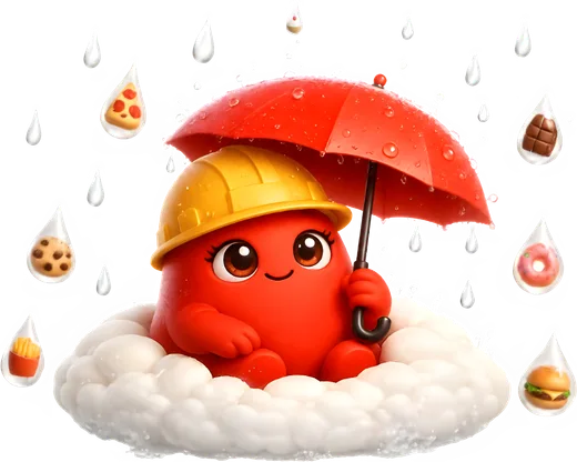 Female Ellua companion holding an umbrella